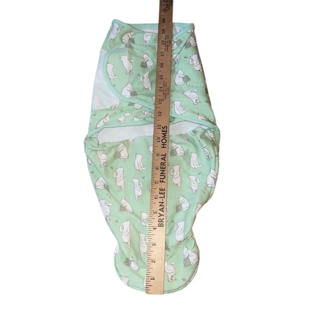 aden anais Disney Baby Winnie the Pooh Easy Swaddle Wrap 0-3M Green 100% cotton